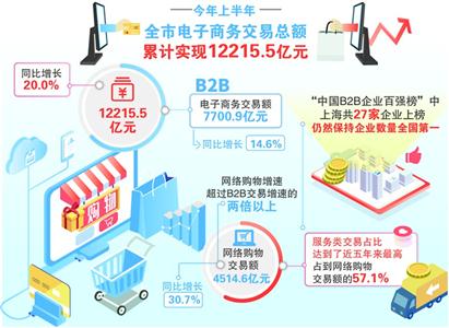 上海B2B電商繼續(xù)“領(lǐng)跑”全國(guó)